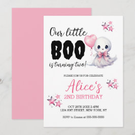 Little Boo Halloween Birthday Girl-inbjudan Inbjudningar