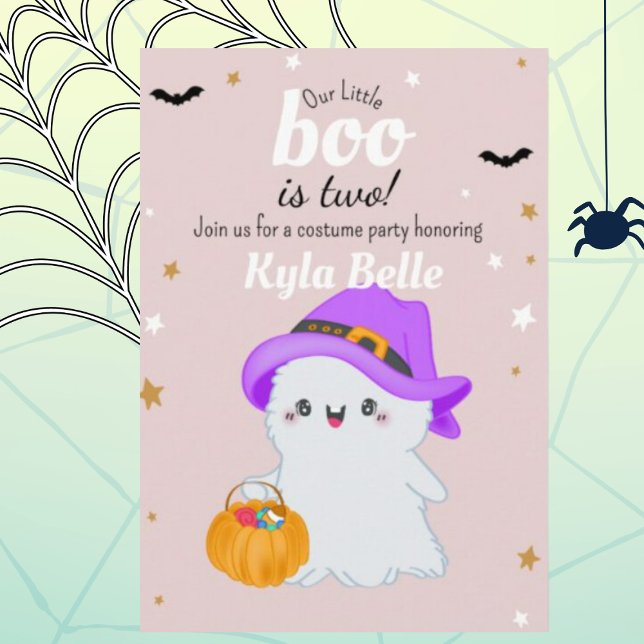 Little Boo Halloween Birthday-inbjudan Inbjudningar (Skapare uppladdad)