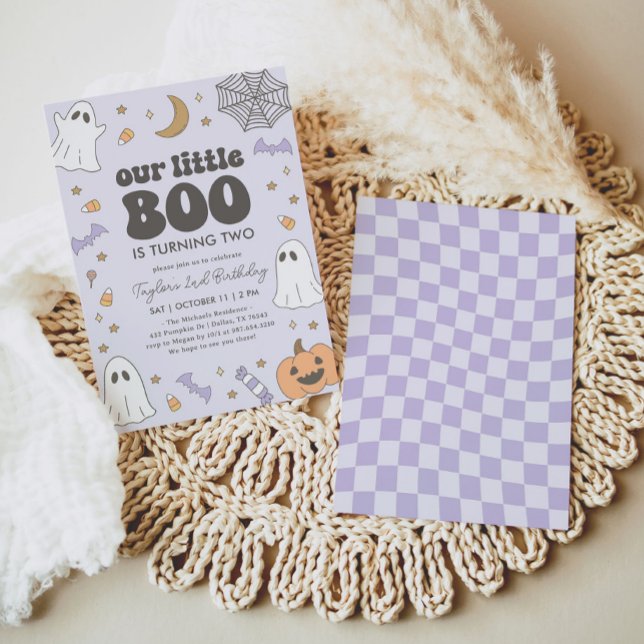 Little Boo Halloween Birthday Inbjudningar (Skapare uppladdad)