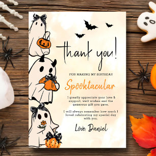 Little Boo Halloween Birthday Tack Kort