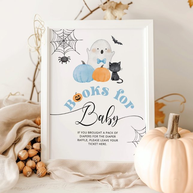 Little Boo Halloween Blue Bokar för baby Poster (Skapare uppladdad)
