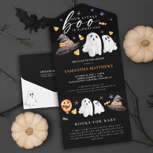 Little Boo Halloween Bokar för Baby Black