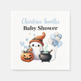 Little Boo Halloween Boy Baby Shower Pappersservet Pappersservett