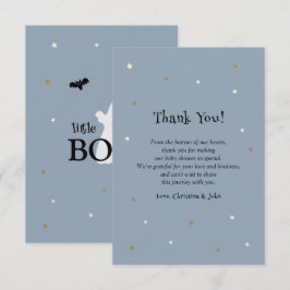 Little Boo Halloween Boy Shower Tack Kort