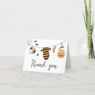 Little Boo Halloween Clothesline Baby Shower Tack Kort