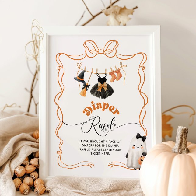 Little Boo halloween Clothesline Diaper raffle Poster (Skapare uppladdad)