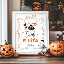 Little Boo halloween Clothesline-kort och presente Poster