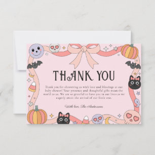 Little Boo Halloween Coquette Baby Shower Tack Kort