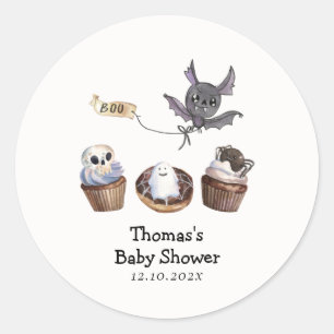 Little Boo Halloween cuppie Baby Shower Runt Klistermärke