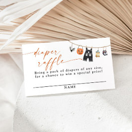 Little Boo Halloween Diaper Raffle Card Tilläggskort