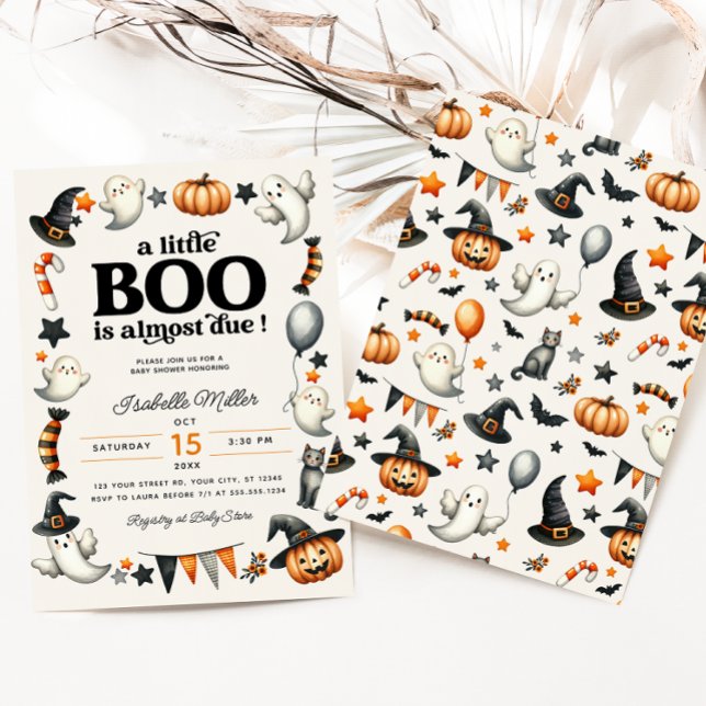 Little Boo Halloween Fall Pumpkin Baby Shower Inbjudningar (Skapare uppladdad)