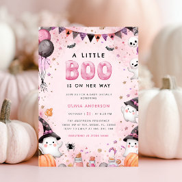 Little Boo Halloween Ghost Baby Shower Inbjudningar