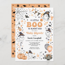Little Boo Halloween Ghost Neutralt Baby Shower Inbjudningar