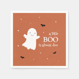 Little Boo Halloween Ghost Orange Baby Shower Pappersservett