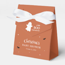 Little Boo Halloween Ghost Orange Baby Shower Presentaskar