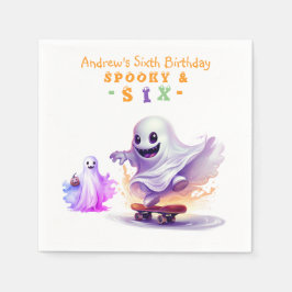 Little Boo Halloween Ghost Skater any Age Birthday Pappersservett