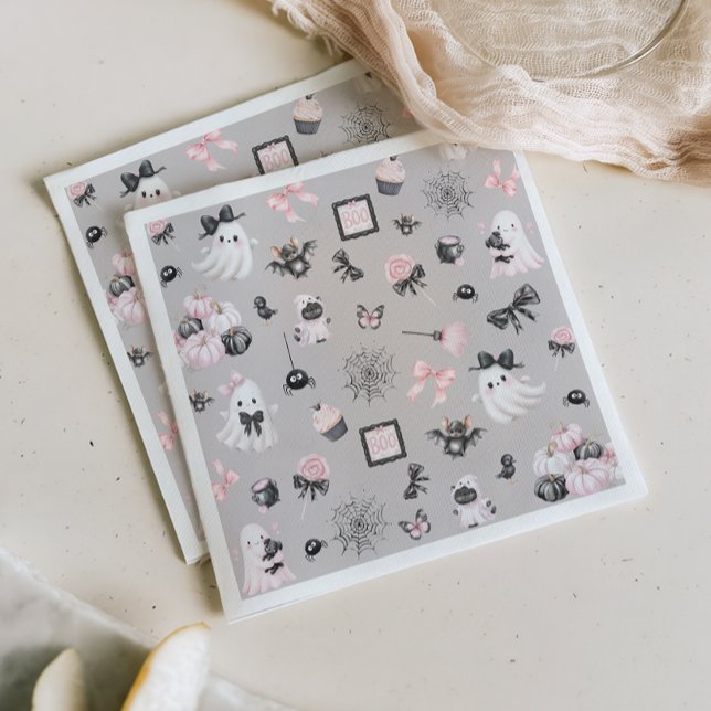 Little Boo Halloween Girl Baby Shower Pappersservett (Skapare uppladdad)