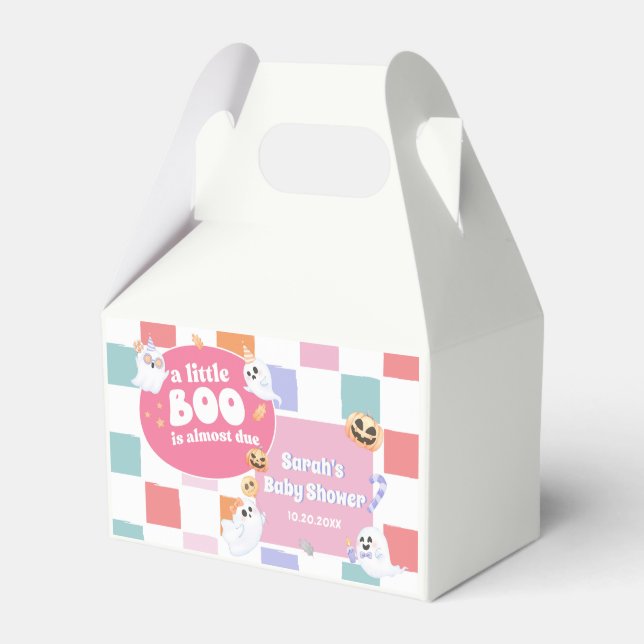 Little Boo Halloween Groovy Baby Shower Party Presentaskar (Framsidan Sidan)