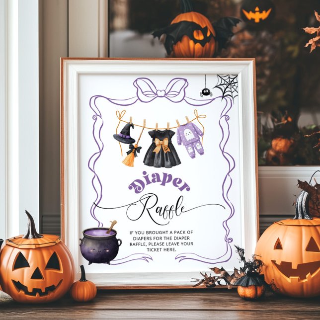 Little Boo Halloween Lila Diaper raffle Poster (Skapare uppladdad)