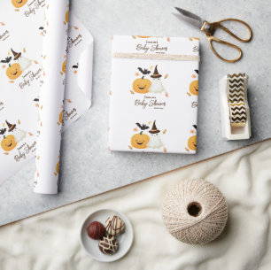 Little Boo Halloween Mönster Baby Shower Presentpapper