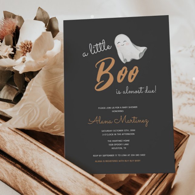 Little Boo Halloween Neutralt Baby Shower | Inbjudningar (Skapare uppladdad)