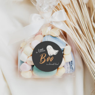 Little Boo Halloween Neutralt Baby Shower Runt Klistermärke