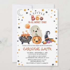 Little Boo Halloween Pumpkin Baby Shower Inbjudningar