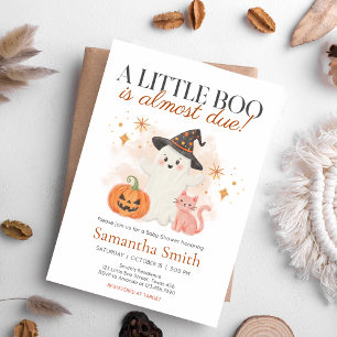 Little Boo Halloween Pumpkin Baby Shower Inbjudningar
