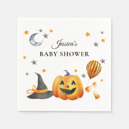 Little Boo Halloween Pumpkin Baby Shower Pappersservett