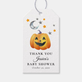 Little Boo Halloween Pumpkin Baby Shower Presentetikett