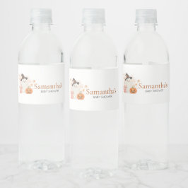 Little Boo Halloween Pumpkin Baby Shower Vattenflaskor Etikett