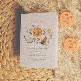 Little Boo Halloween Pumpkin - tackkort
