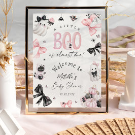 Little Boo Halloween Rosa Baby Shower Välkommen Poster