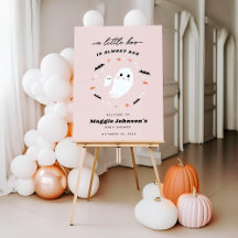 Little Boo Halloween Rosa Baby Shower-välkomstteck