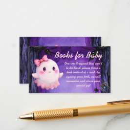 Little boo Halloween rosa gullspökbegäran bok Tilläggskort