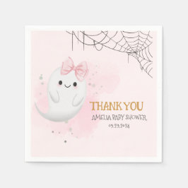 Little Boo Halloween-spökflickdusch Pappersservett