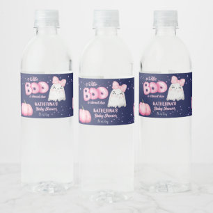 Little boo Halloween-spökflickdusch Vattenflaskor Etikett