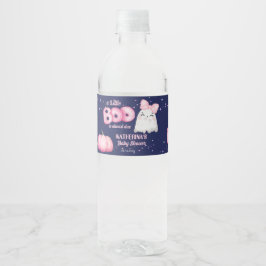 Little boo Halloween-spökflickdusch Vattenflaskor Etikett