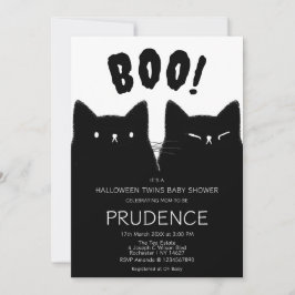 Little Boo Halloween Twillingar Baby Shower Inbjudningar