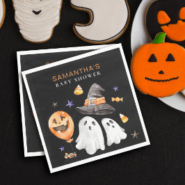 Little Boo Halloween Watercolor Baby Shower Pappersservett