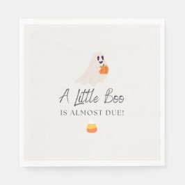 Little Boo Is Almost Due Halloween Baby Shower Pappersservett