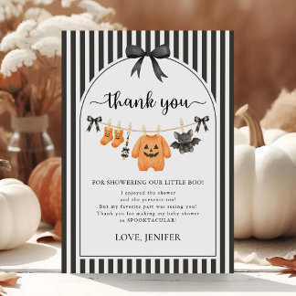 Little Boo Klädstreck Baby Shower Tack Kort