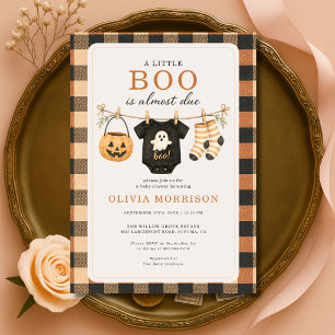 Little Boo Klädstreck Halloween Baby Shower Inbjudningar