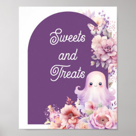 Little Boo lila Halloween Sweets and Treats Poster