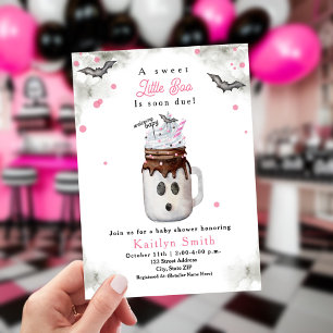 Little Boo Milkshake Halloween Ghost Girl Baby Inbjudningar