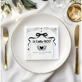 Little Boo Minimum Gothic Halloween Baby Shower Pappersservett