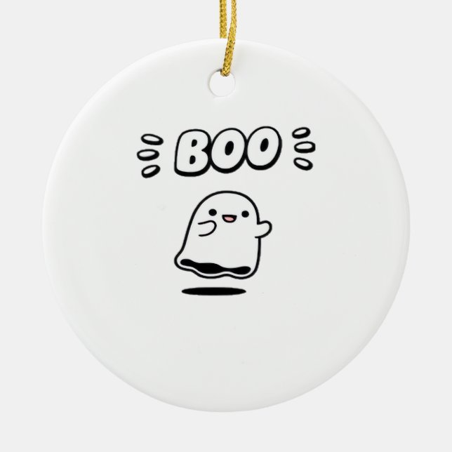 Little Boo Minimum Stil Julgransprydnad Keramik (Framsidan)