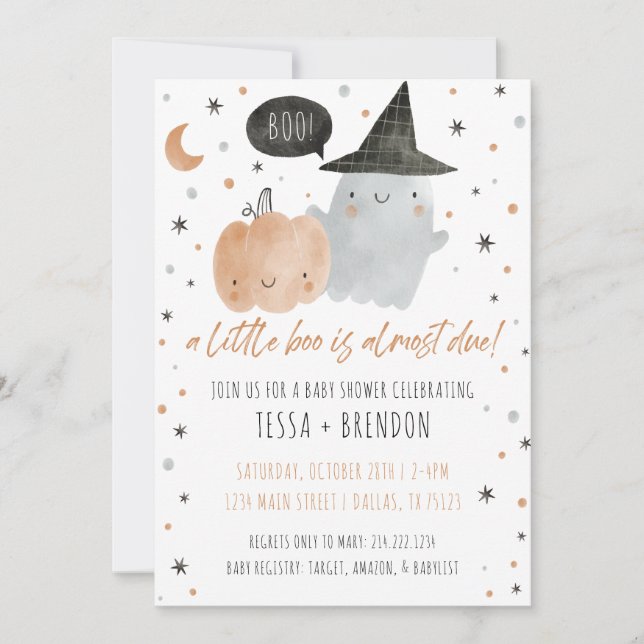 LITTLE BOO NÄSTAN DUST INBJUDNINGAR (Framsida)