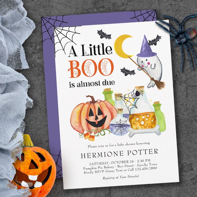 Little Boo Nästan förfallen Ghost och Potion Baby  Inbjudningar (Skapare uppladdad)