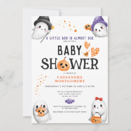 Little Boo nästan förfaller till Cute Halloween Ba Inbjudningar